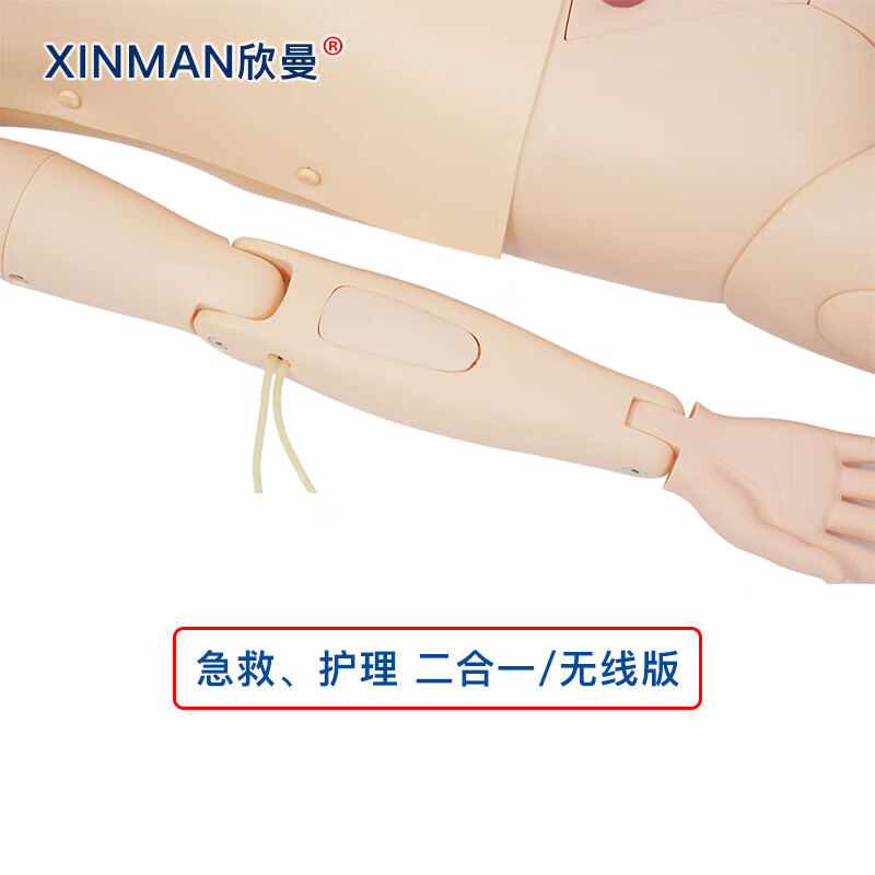 欣曼科教 高级成人综合训练模拟人 综合护理人体模型 急救护理二合一功能 无线版含笔记本电脑XM-ALS879A高清大图