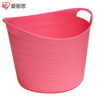 爱丽思IRIS 软质污衣篮环保硅胶衣物篮 脏衣篮 SBK-290N 桃色