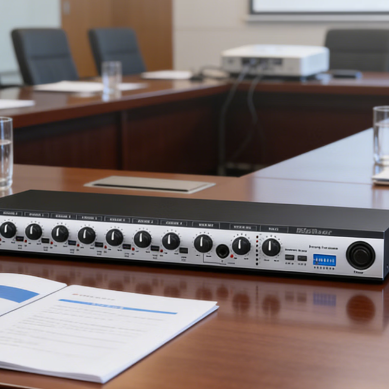 唯舒 WS-JX08E 八路智能混音器8路话筒集线器48V幻象电压供电通道调节音频分配器支持扩展串联麦克风高清大图