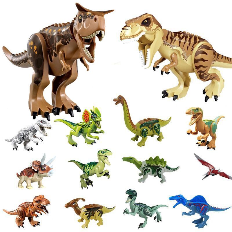 兼容乐高积木恐龙玩具男孩益智拼装侏罗纪霸王迅猛龙世界动物模型