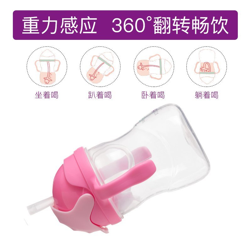 澳洲b.box第三代重力球宝宝水杯迪士尼吸管杯学饮杯儿童水杯婴儿喝水杯子 人鱼公主款