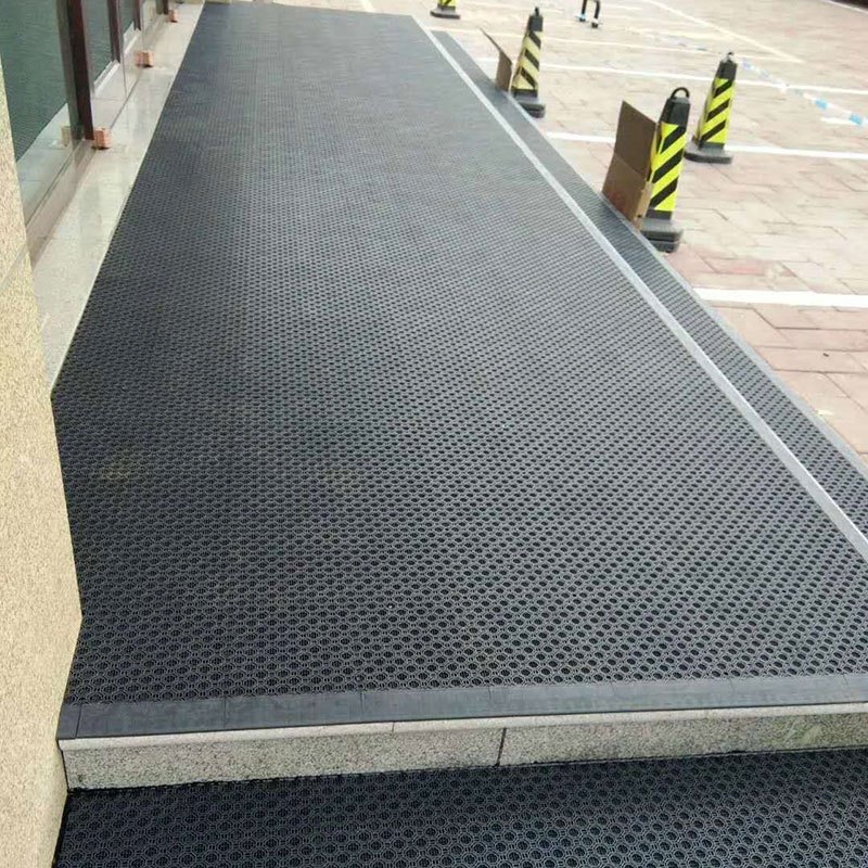 室外门口防滑地垫走廊防水地垫酒店商场户外进门超薄镂空漏水脚垫视频