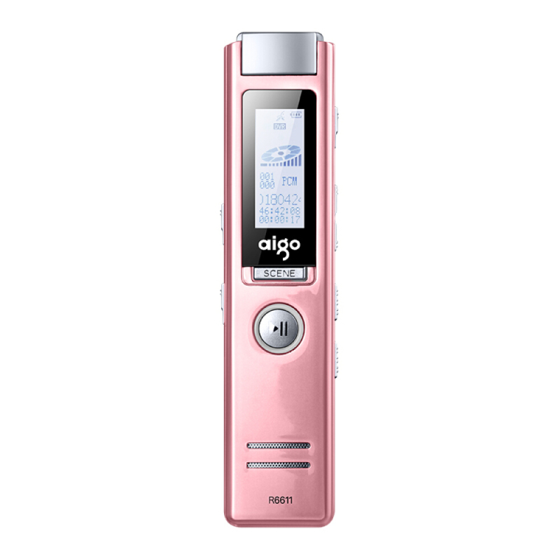 爱国者(aigo)录音笔 R6611 8G 微型专业 高清远距降噪 MP3播放器 学习/会议采访取证