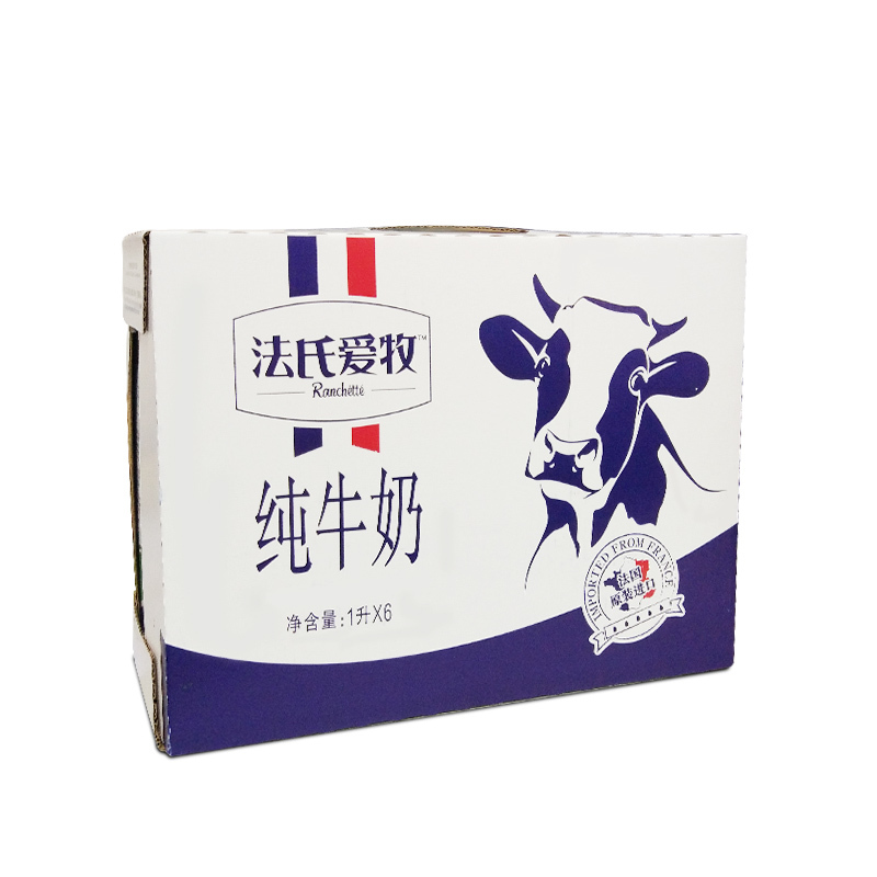 燕塘 法氏爱牧高山纯牛奶1L*6盒法国原装进口