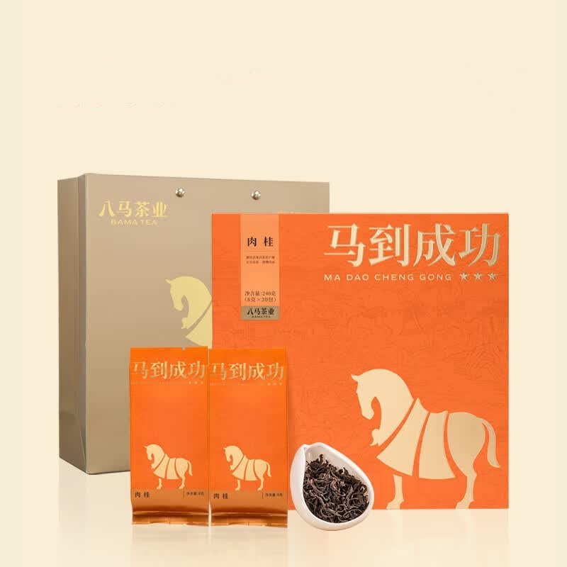 八马茶业乌龙茶 马到成功武夷岩茶肉桂特级240g高清大图