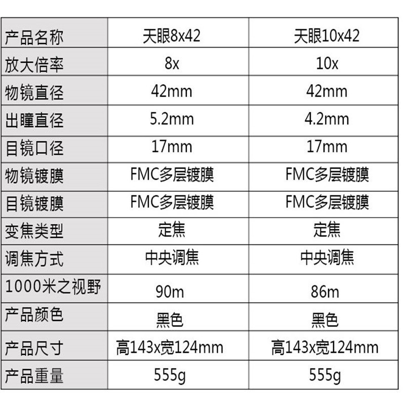 Onick 天眼 8x42 双 筒望远镜(Z)