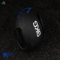 韦步双耳药球MEDICINEBALL橡胶实心药球双把手柄药球私教训练重力球 双耳9KG