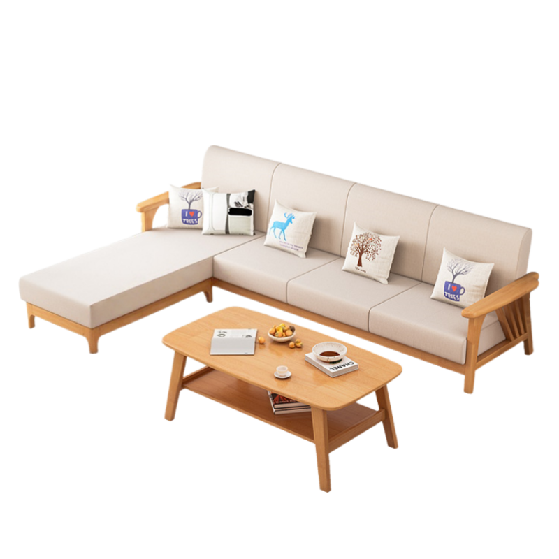 智叶舟沙发茶几组合280*76.5*82cm(4+脚踏+茶几)套高清大图