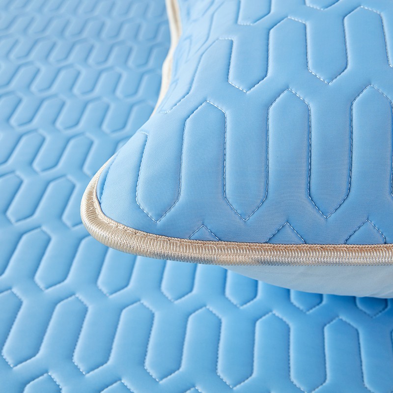 洁丽雅乳胶凉席三件套-天蓝-JLYLX005高清大图