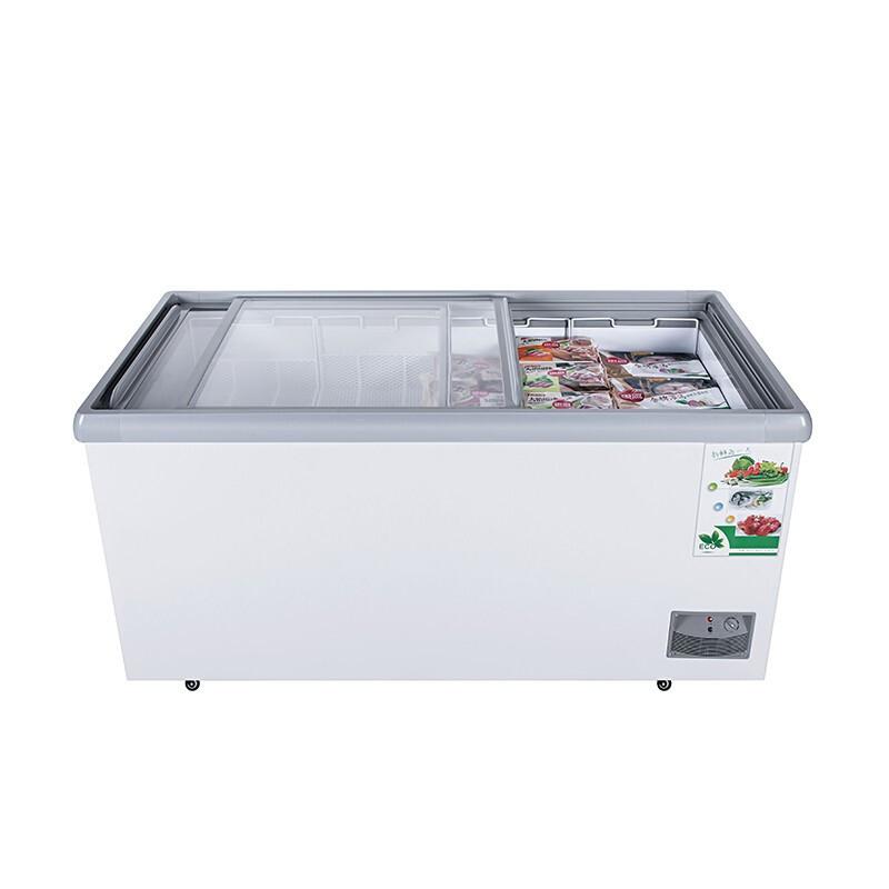 赫强商用冷柜BD/BC-620升1.65米白色冰柜商用卧式推拉门冰柜冷冻冰柜食品冷藏柜雪糕柜水果蔬菜保鲜冷柜