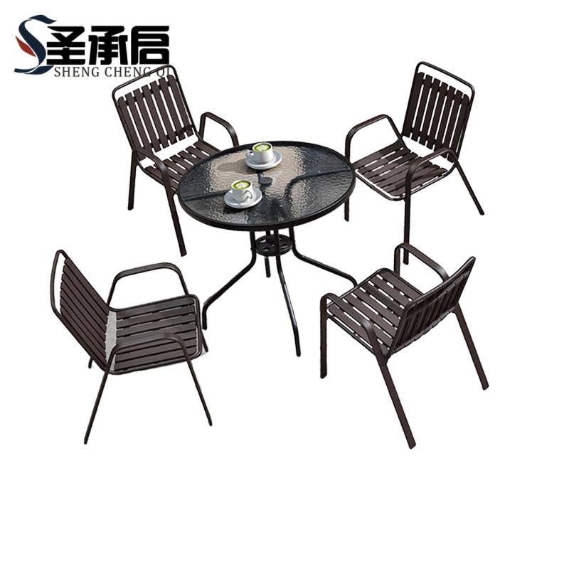 圣承启 桌椅 圆桌*4椅 套高清大图