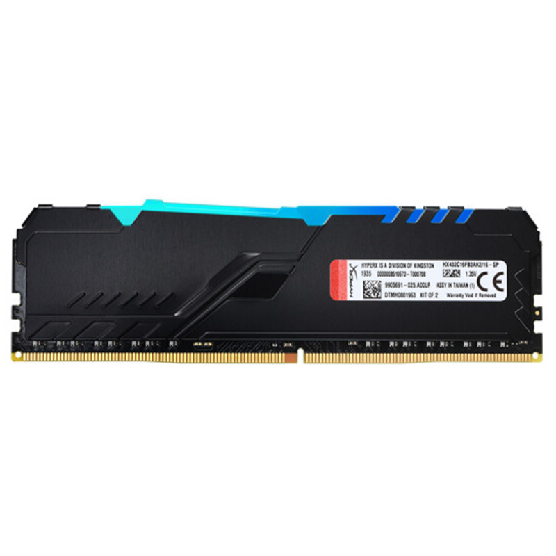 金士顿 (Kingston) FURY 16GB DDR4 3600 台式机内存条 Beast野兽系列 RGB灯条 骇客神条