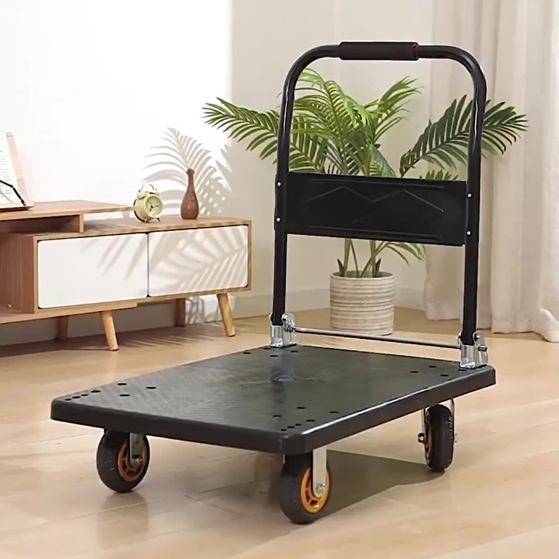 蒙企智品平板小推车黑色550斤72*48cm/台高清大图