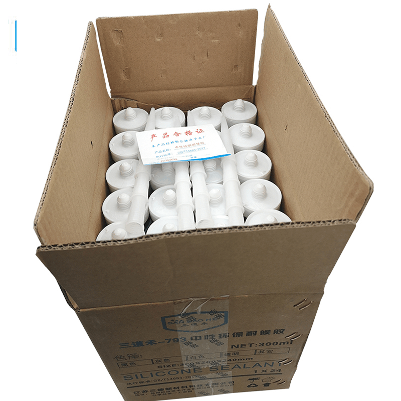 三道禾玻璃胶793中性瓷白/CA+/300ml不开裂每箱24支图片