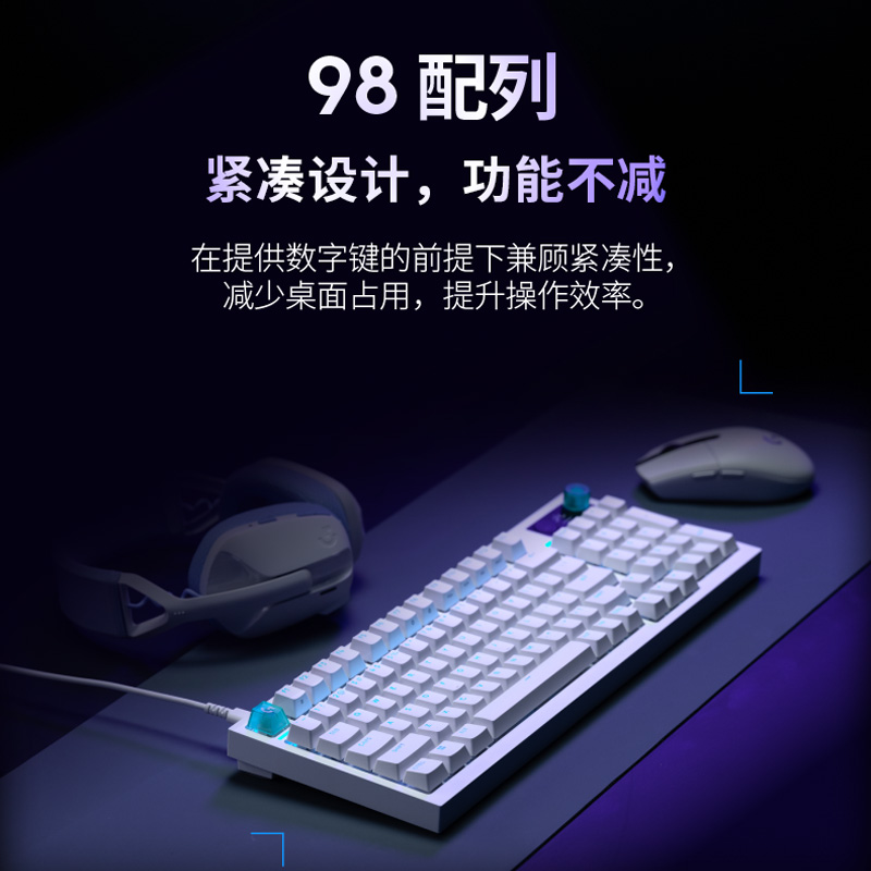 罗技G 闪逸龙G316X8K客制化游戏键盘98配列定制联名款电竞有线高清大图