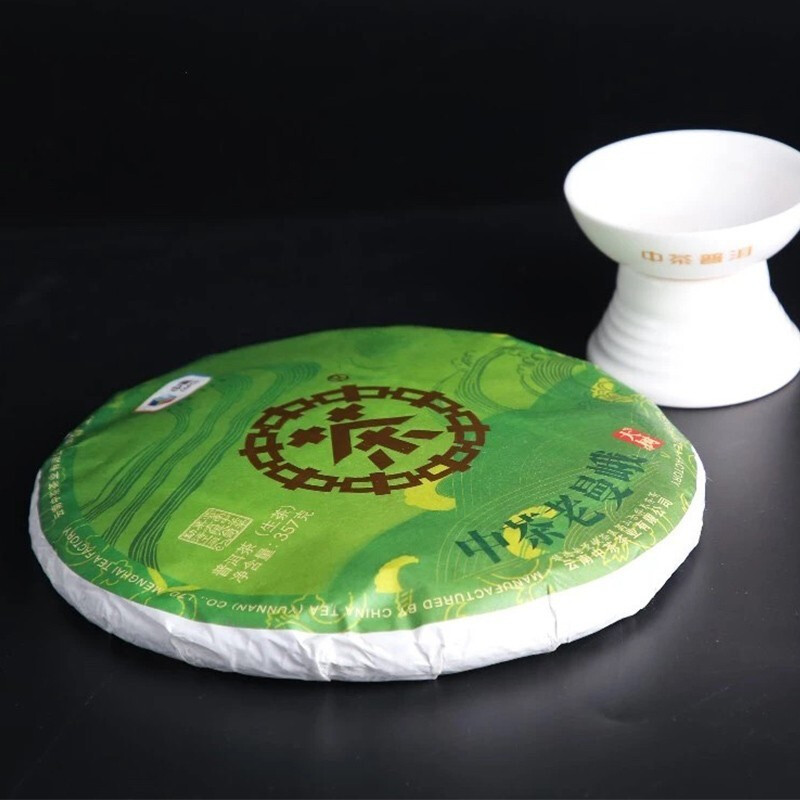 中茶 普洱茶 2019年勐海高山古乔木老曼峨普洱生茶饼提装(357g*7片)