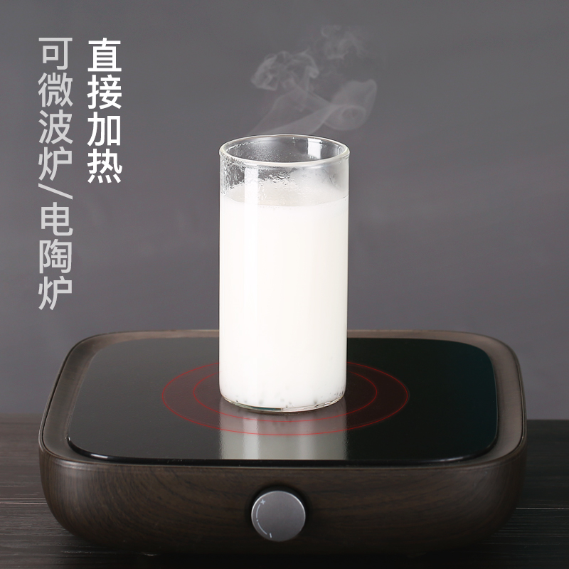 家柏饰(CORATED)欧式简约加厚透明玻璃杯客厅餐厅家用杯子套装早餐防烫牛奶果汁杯 6个装+茶盘+2L玻璃壶（送杯刷）高清大图