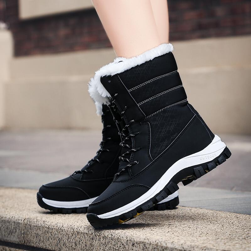 棉鞋冬季新款中年妈妈鞋户外雪地靴女鞋加绒保暖防水防滑厚底大码加厚