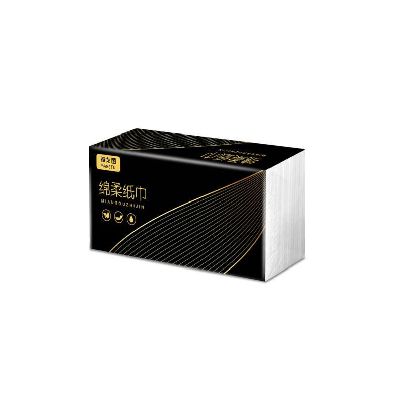 雅戈图(YAGETU)R-40 4层100抽/包 20包/箱 面巾纸抽纸 (计价单位:箱)黑色高清大图
