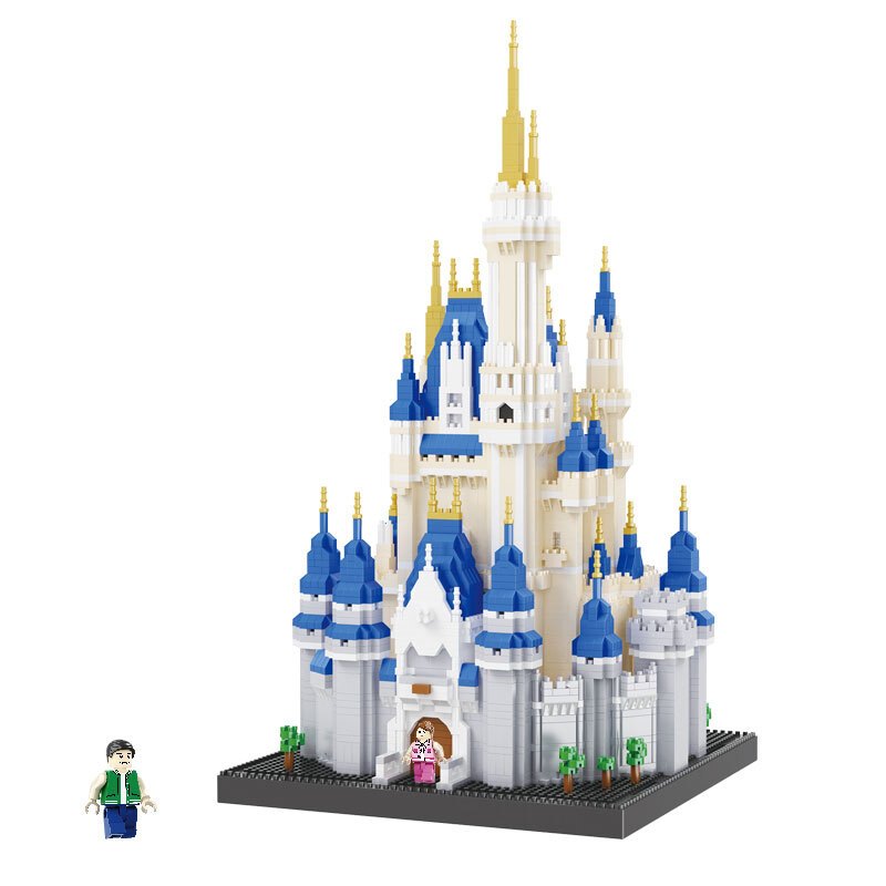 微钻石小颗粒兼容乐高迪士尼乐园城堡拼装积木玩具建筑兼容乐高成年高