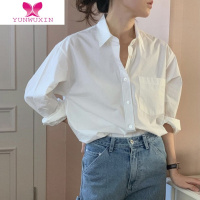 YUNWUXIN2022新款宽松白衬衫女设计感小众韩版ins休闲简约衬衣