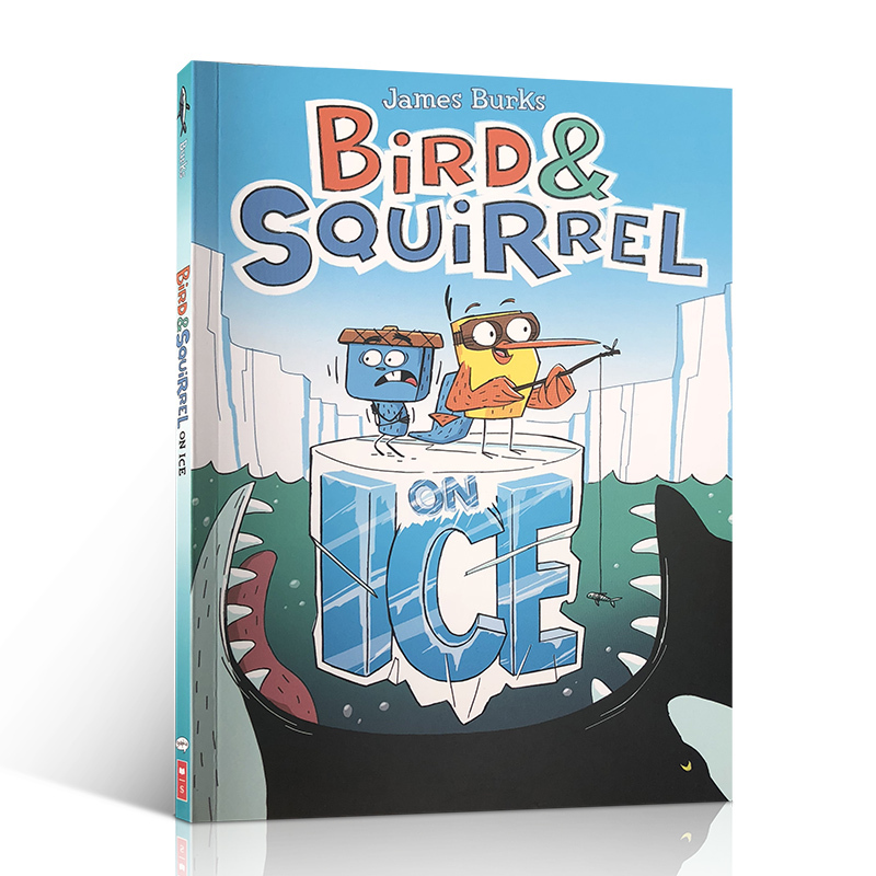 [正版]英文原版进口Bird & Squirrel on Ice小鸟与松鼠的故事儿童启蒙认知读物绘本全彩漫画故事书句型简