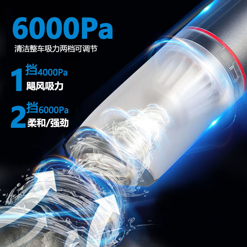 美旅车载吸尘器车家两用手持无线大吸力四合一无刷便携吸尘器大功率 有刷版-吹吸抽充四合一 AT-1019高清大图