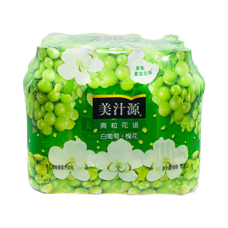 美汁源 爽粒花语 白葡萄汁 1L*12/箱
