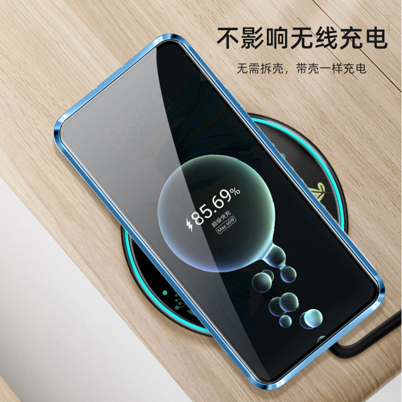 KONEL 华为mate40pro/mate30手机壳防偷窥P40pro/Pro+全包镜头mate30P双面玻璃金属磁吸高清大图
