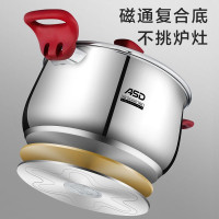 爱仕达汤锅 316L不锈钢炖锅煲汤锅20cm 加厚底/煮面锅粥锅电磁炉燃气煤气通TS20B5WG