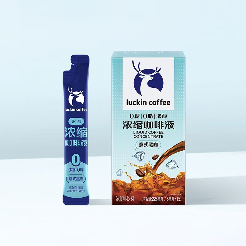 瑞幸咖啡 浓醇浓缩咖啡液-意式黑咖15ml*15条 RX0042