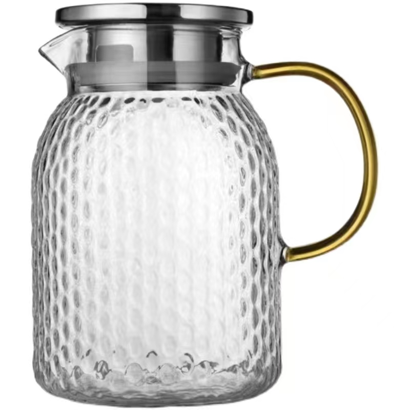 [补贴10%]加厚玻璃水壶耐高温大容量装水瓶凉白开水杯冷水壶玻璃花茶壶家用高清大图