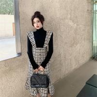 初秋季套装女2021年新款洋气网红炸街毛衣背带鱼尾连衣裙子两件套
