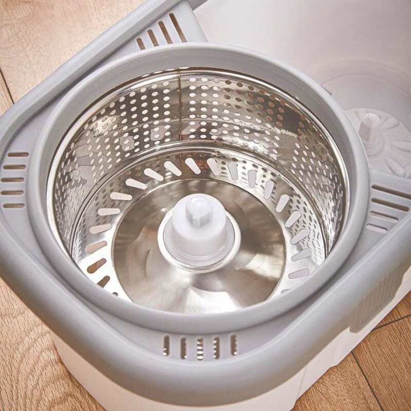 全格旋转拖把套装带桶/(2片装)高清大图