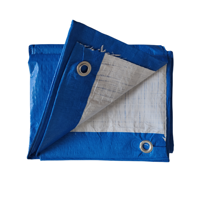 永满铁运 篷布 PE蓝白篷布 4*15m 张高清大图