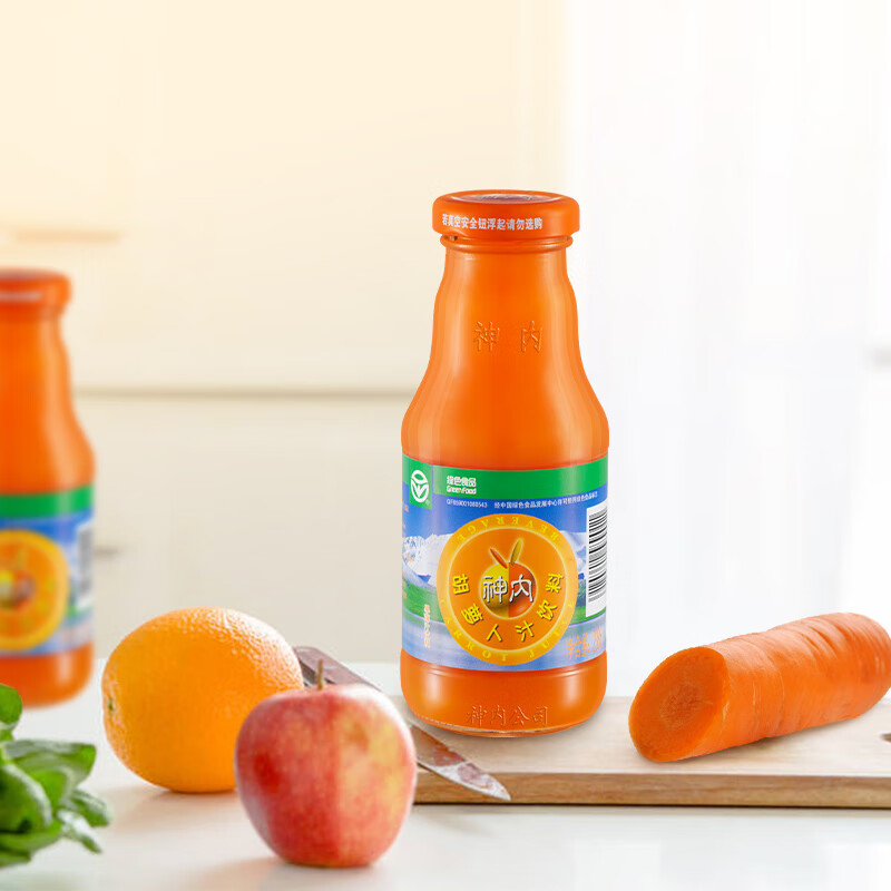 【八钢专用】神内(GINNAI)新疆胡萝卜汁238ml*20瓶 轻断食纯果蔬汁混合蔬菜汁饮料整箱装