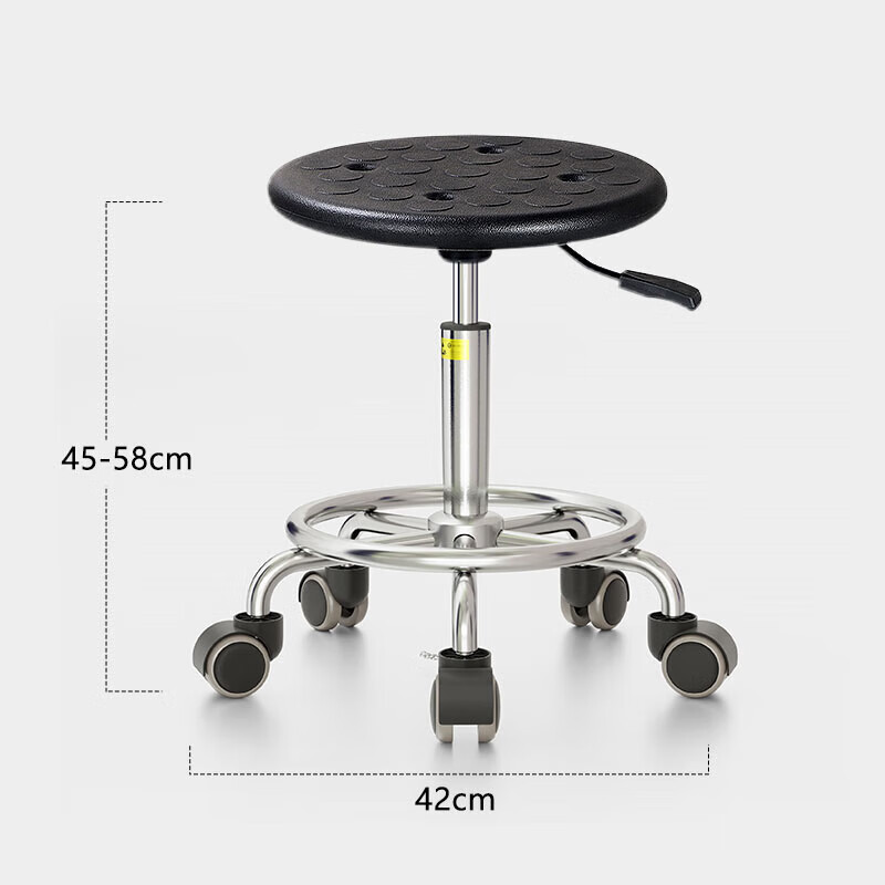 鑫金虎(XIN JIN HU)防静电凳子气压升降旋转椅子工厂车间学校实验室医院坐椅圆凳高清大图