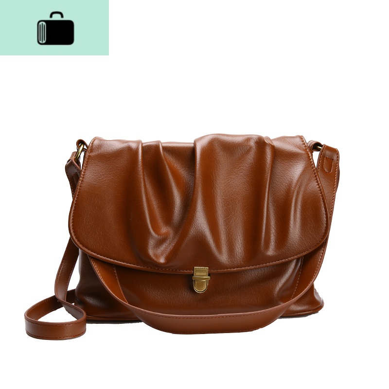 高级感包包女2020新款潮网红褶皱包百搭ins斜挎包小众设计腋下包NEWLAKE高清大图