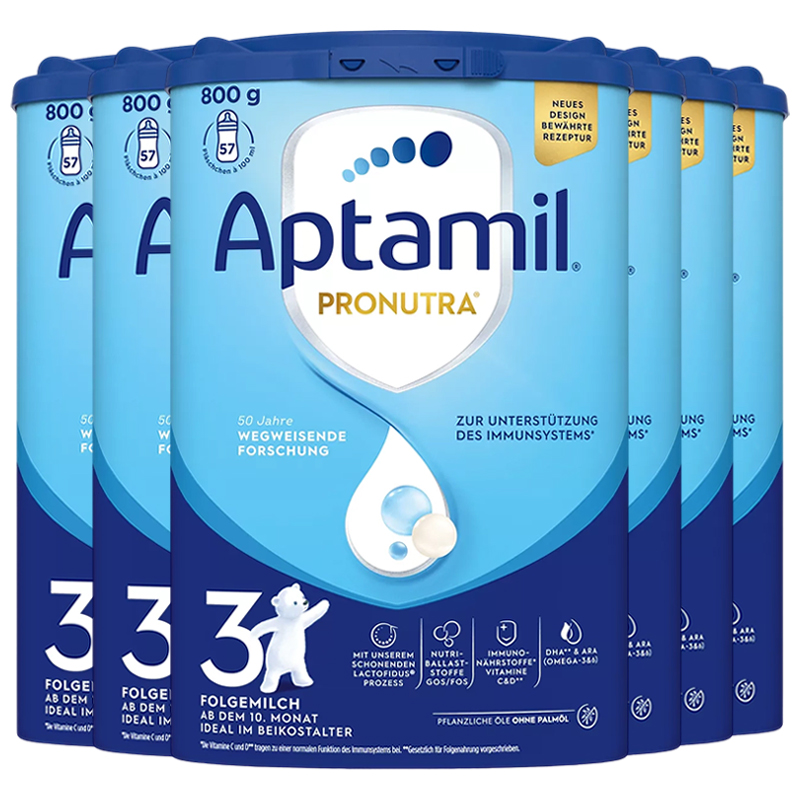 【6罐装】Aptamil德国原装进口爱他美经典版3段10-12个月婴幼儿配方奶粉800g