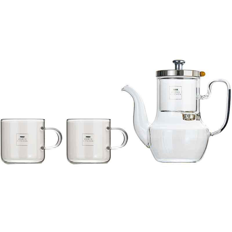 WORLD KITCHEN雅道磁吸式泡茶杯壶三件组