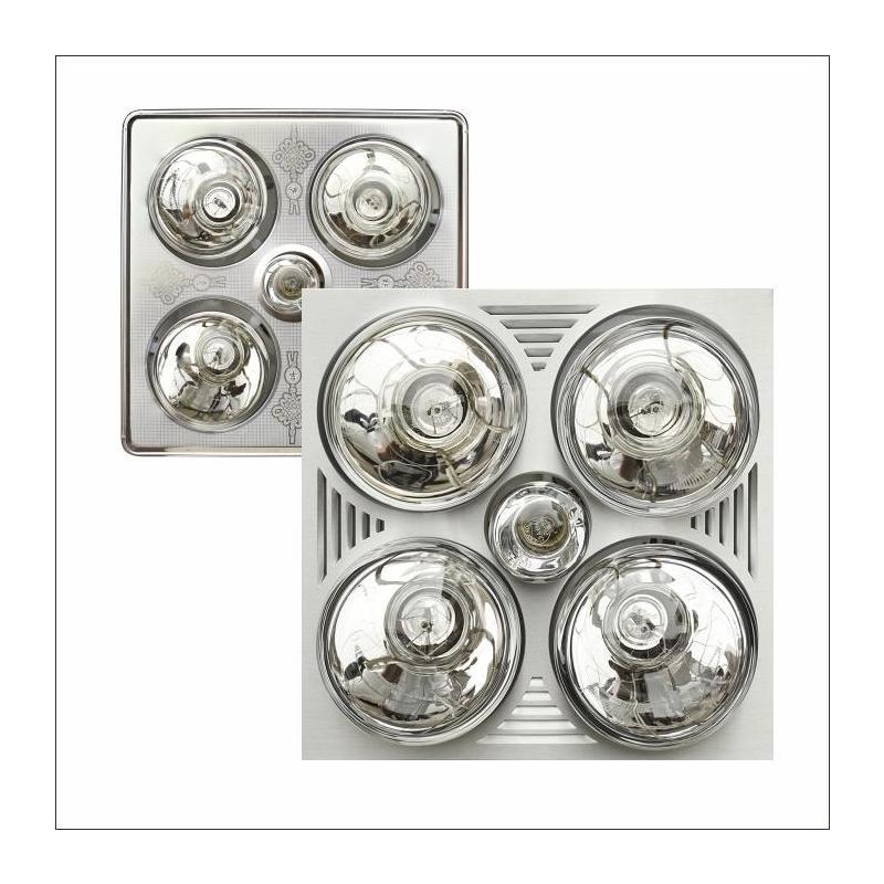 四灯灯暖传统浴霸取暖灯集成吊顶卫生间浴室嵌入式三合一30x30集成银