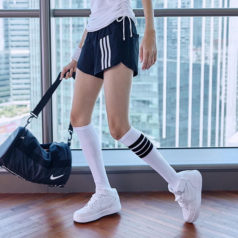 运动瑜伽袜女网红长袜中筒外穿夏五分袜学生专业跑步健身袜子