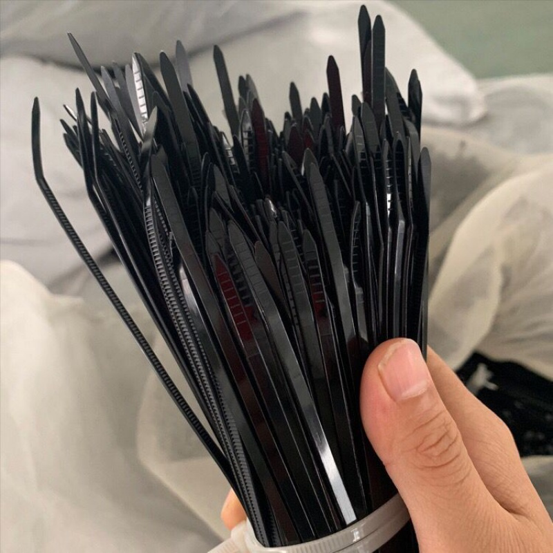 家柏饰(CORATED)塑料扎带捆绑尼龙国标卡扣整理100网线电源线整理数据线 黑色4（3.6）*150mm国标100条