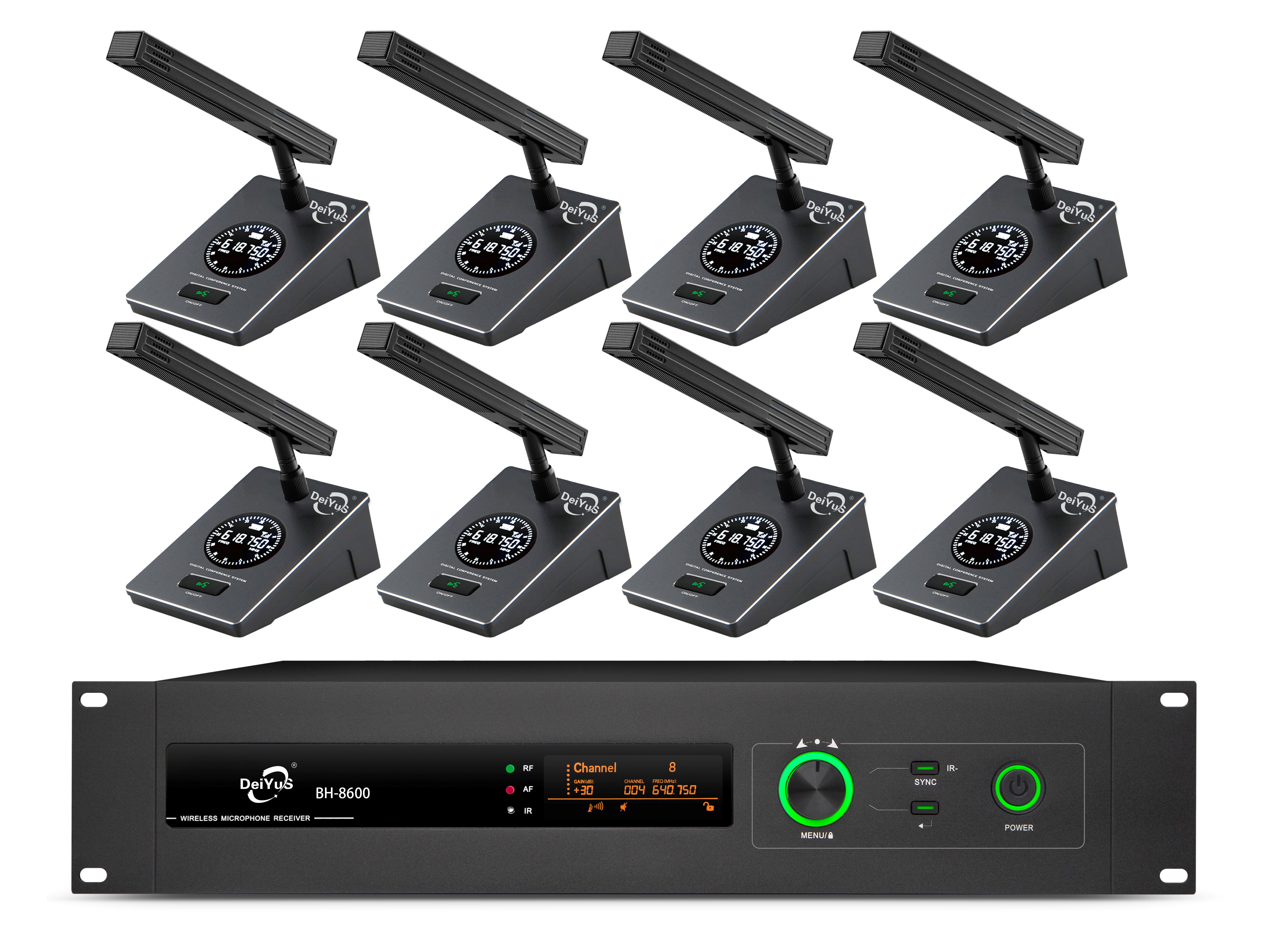 一拖八无线麦克风 一拖八方杆会议