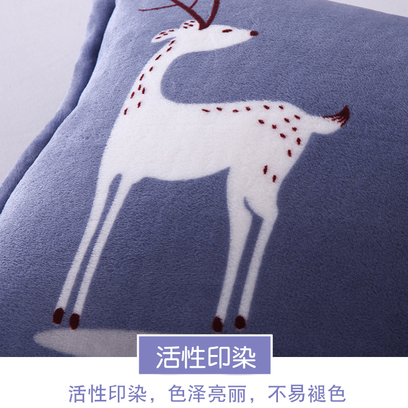 一对装加厚法枕套冬枕头套成人枕皮4874单人高清大图