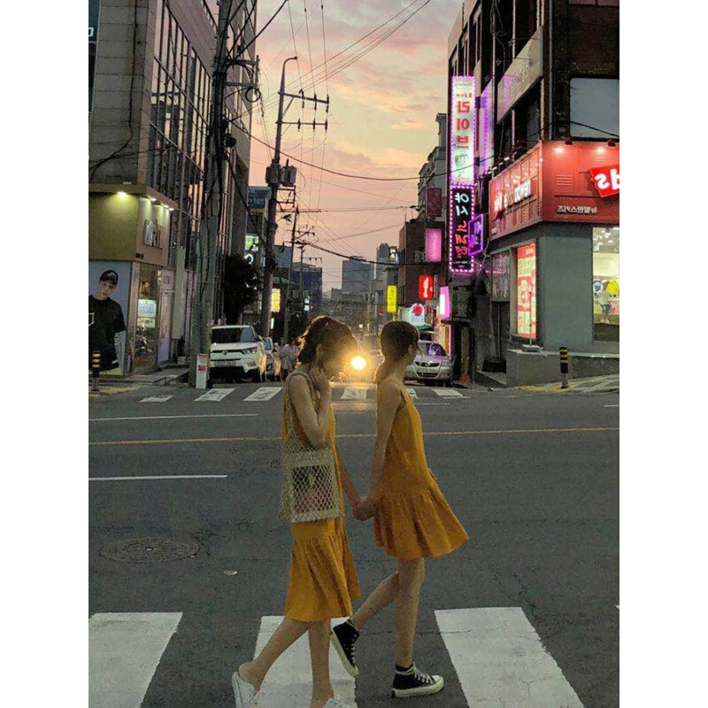 极简主义带裙棉麻连衣裙女夏2018新款裙子仙女裙闺蜜装sukol裙