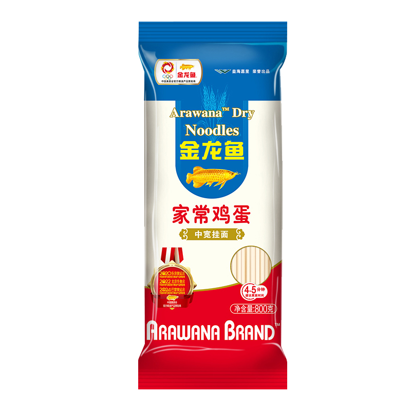 金龙鱼鸡蛋面 家常面系列挂面面条800g/包 汤面炒面热干面 速食拌面