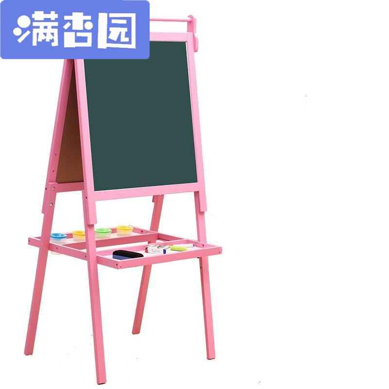 舒弗（LACHOUFFE)儿童玩具高档大号儿童黑白画板可升降支架式双面磁性儿童实木画板送孩子生日户内趣味玩具