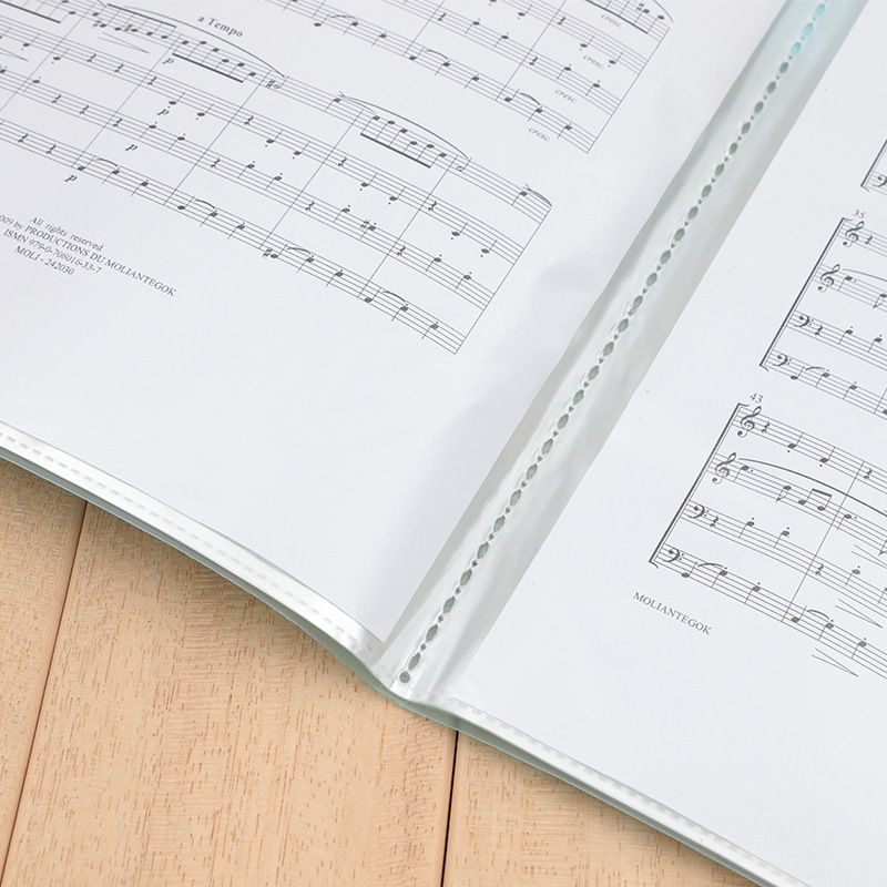 黄色 10页 Book PP insert folder A4 music score test paper stora