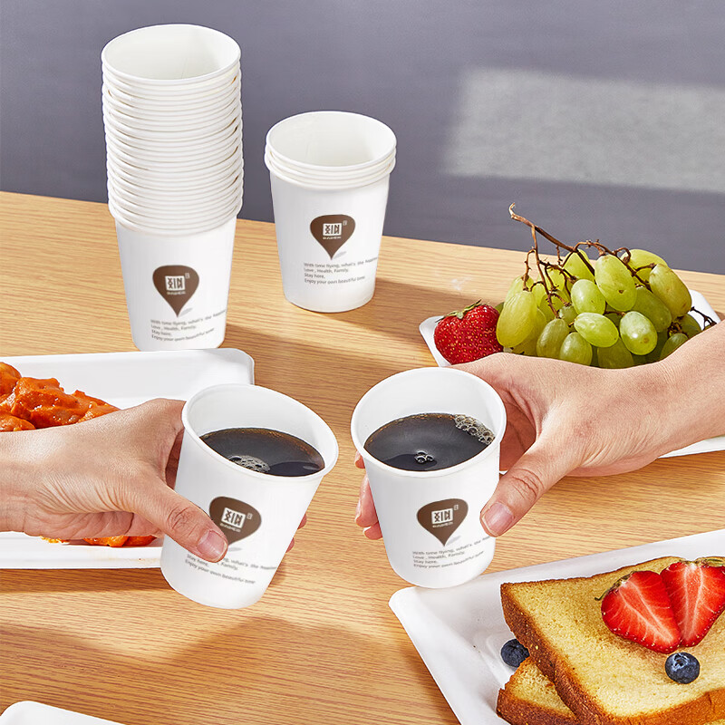 优奥(YOUAO)纸杯一次性杯子1000只装210ml一次性加厚纸杯环保杯子箱装
